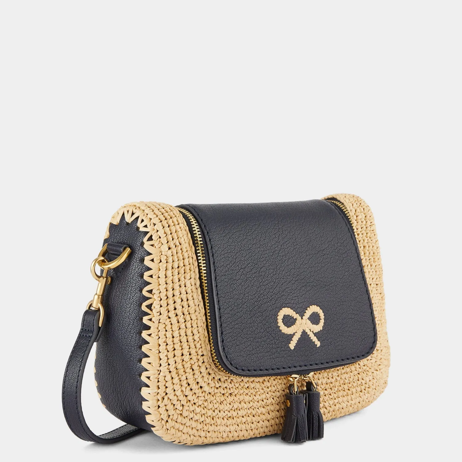 Raffia Vere Small Soft Satchel Cross-body