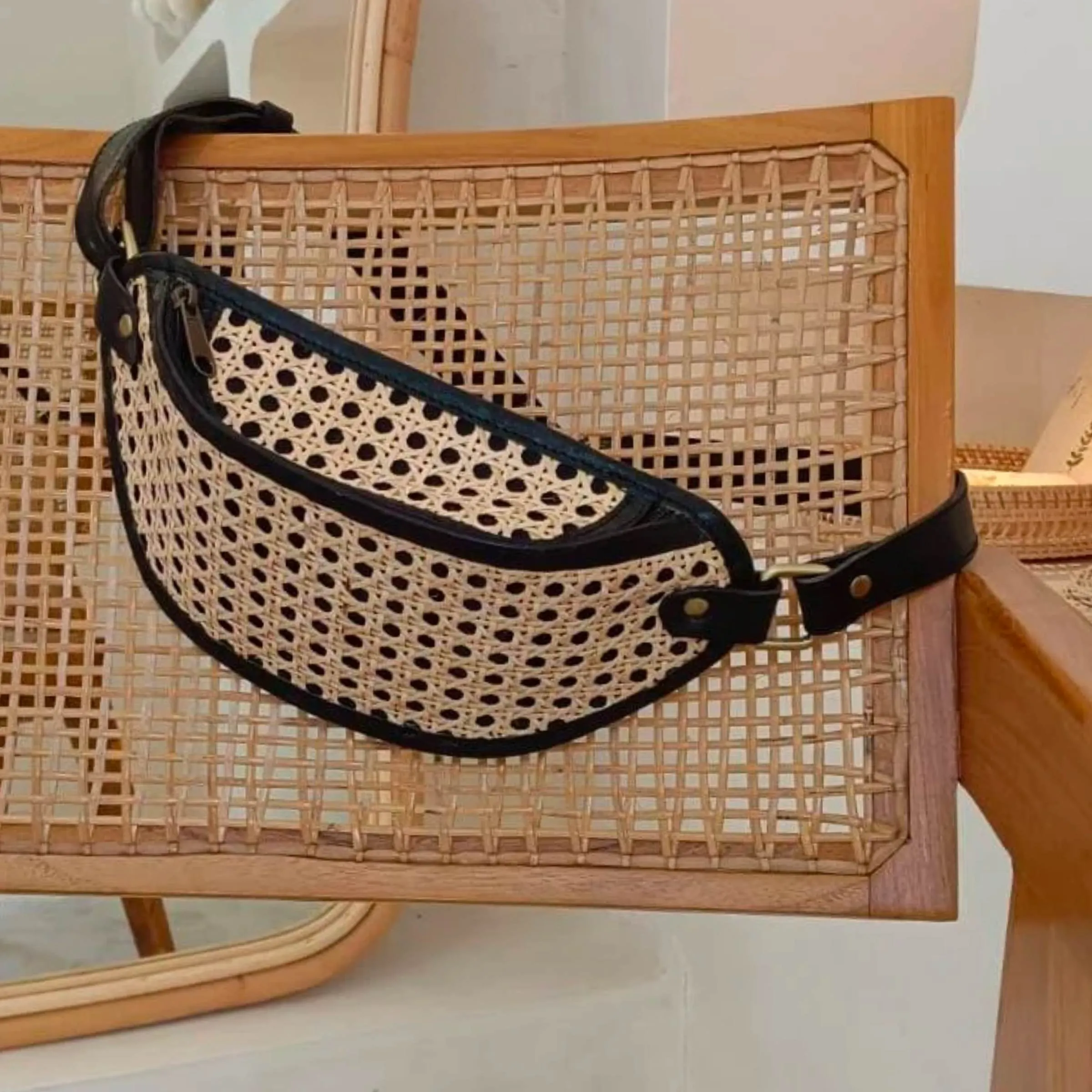 Rattan Sling Bag - In Stock