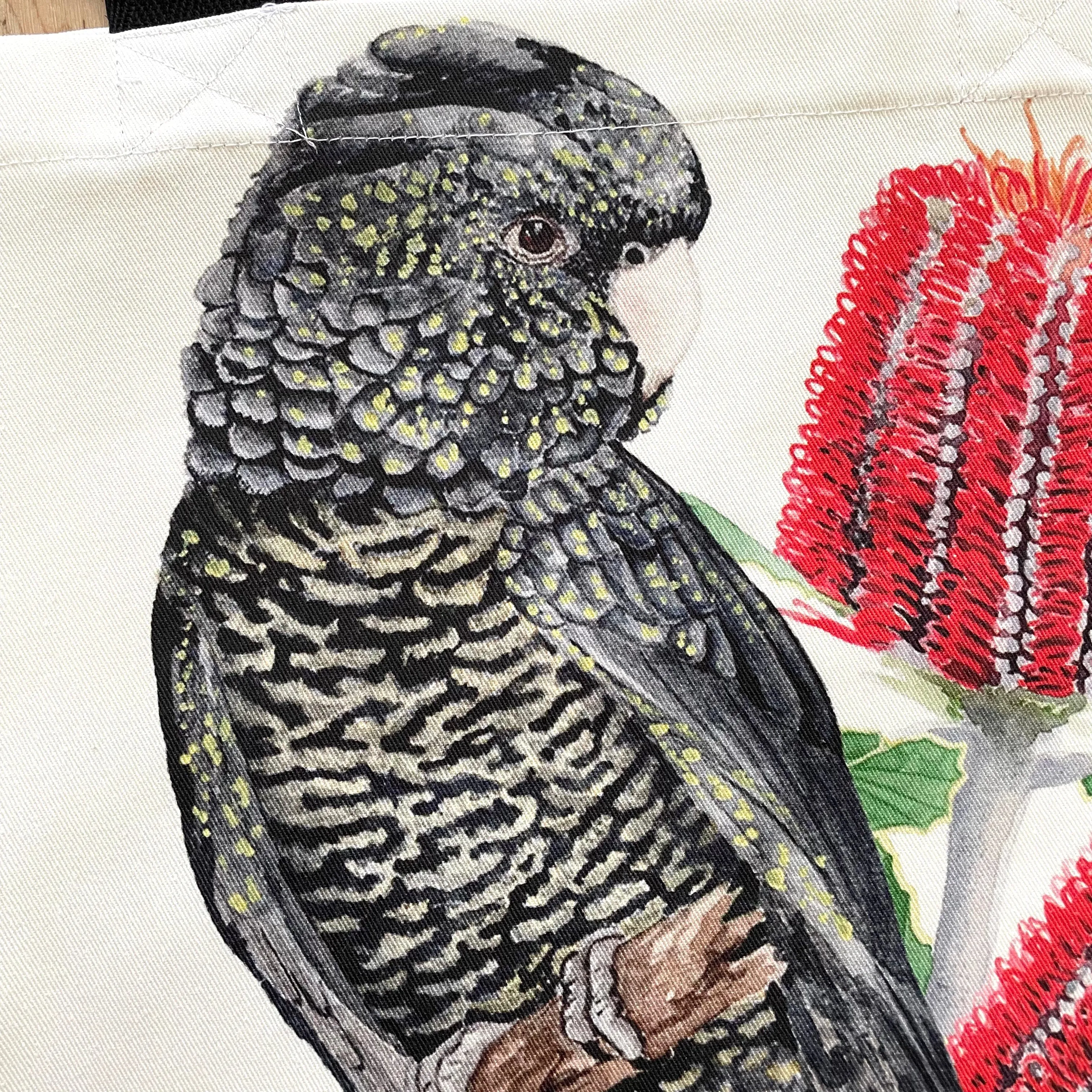 Red Tailed Black Cockatoo Tote Bag