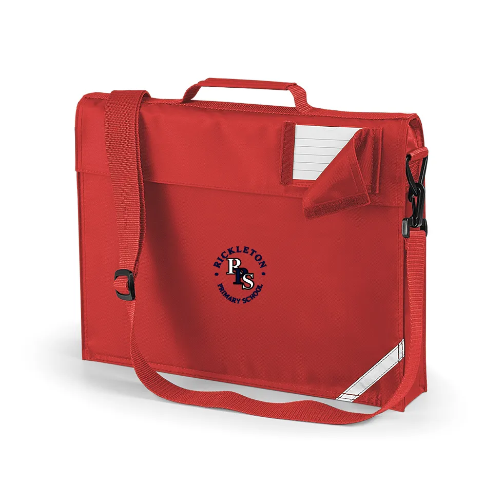 Rickleton Primary School Red Book Bag with Shoulder Strap