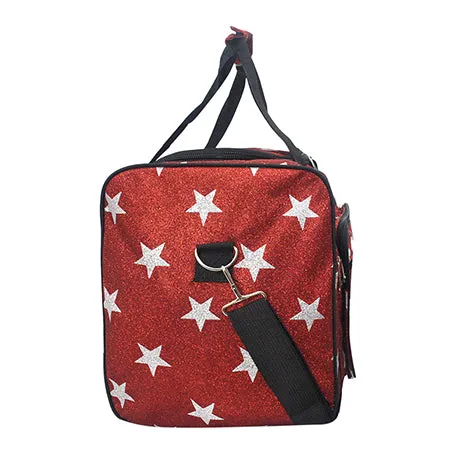 !SALE! Red Glitter Super Star NGIL Canvas 23" Duffle Bag