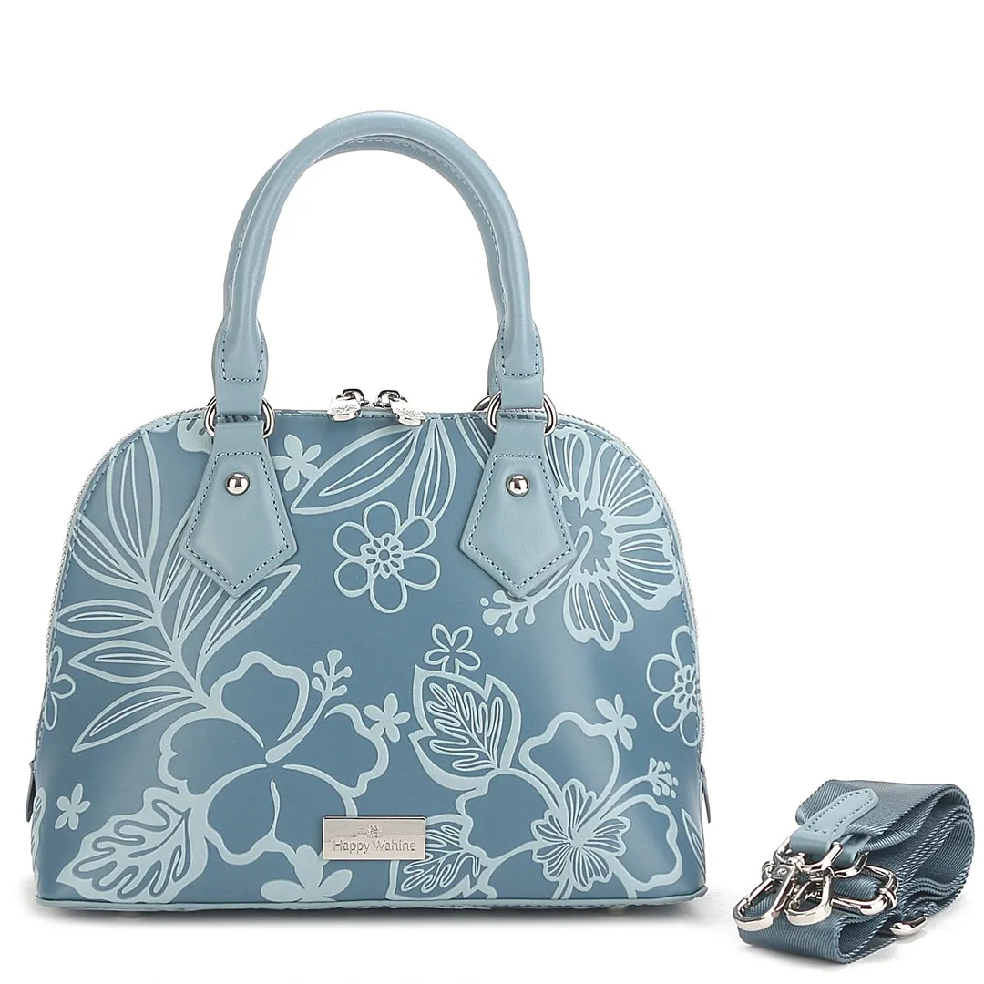 Satchel Lora Cherry Blossom Embossed Blue