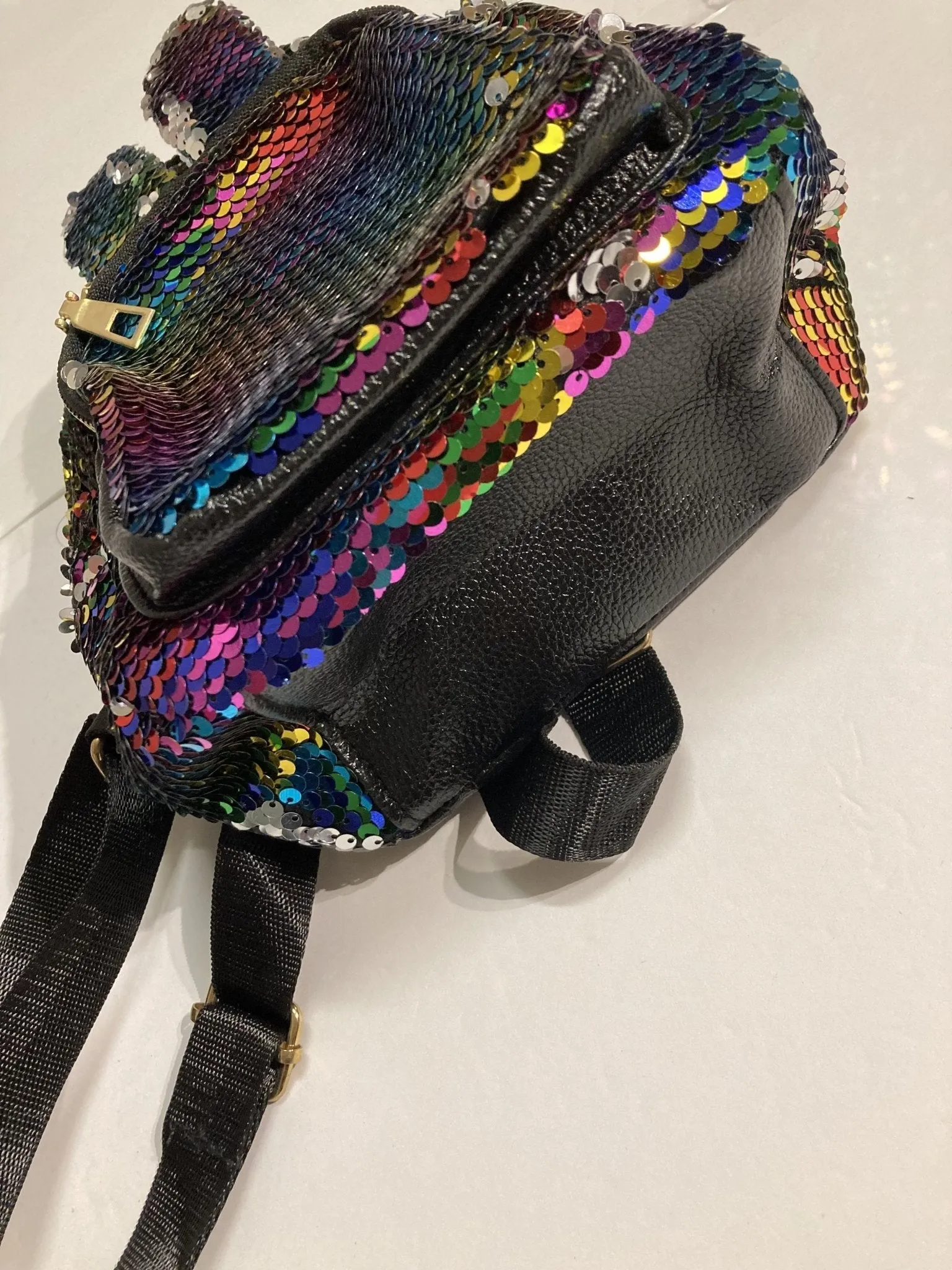 Sequin Decor Rabbit Ear Small Size Backpack