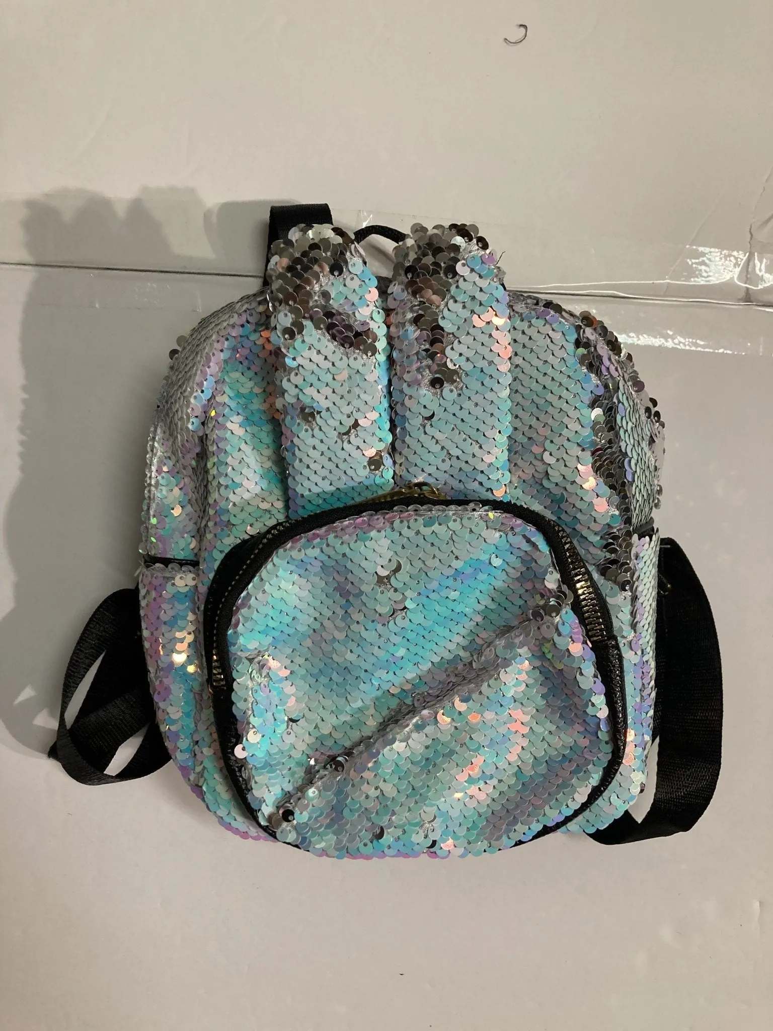 Sequin Decor Rabbit Ear Small Size Backpack