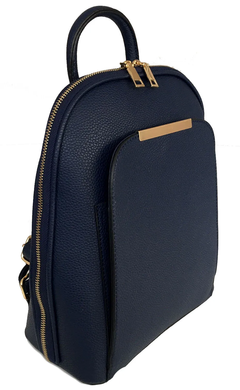 SMALL MULTI COMPARTMENT CROSS BODY BACKPACK WITH TOP HANDLE - NAVY BLUE