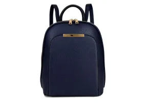 SMALL MULTI COMPARTMENT CROSS BODY BACKPACK WITH TOP HANDLE - NAVY BLUE