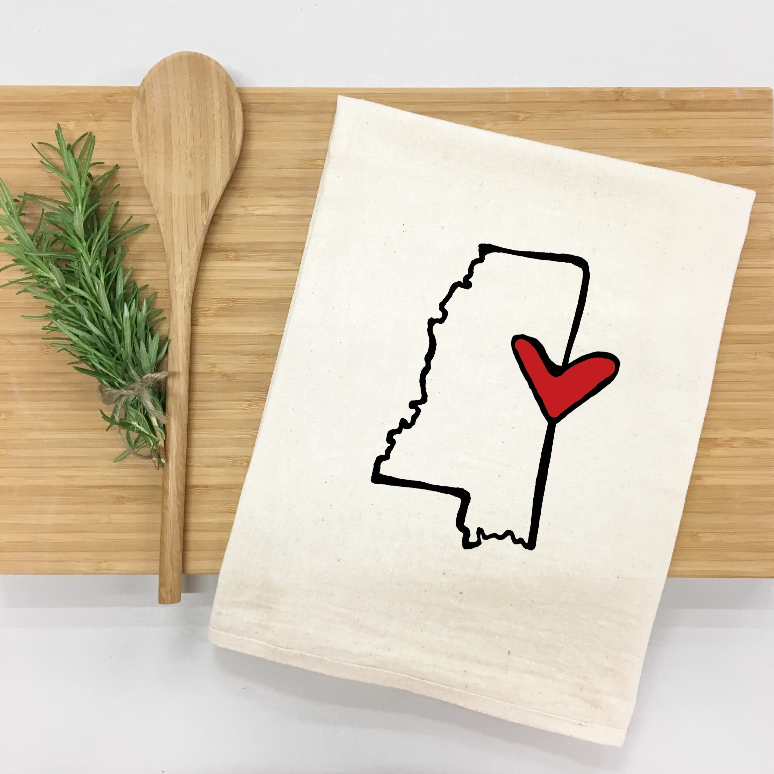 *State Love tea towel