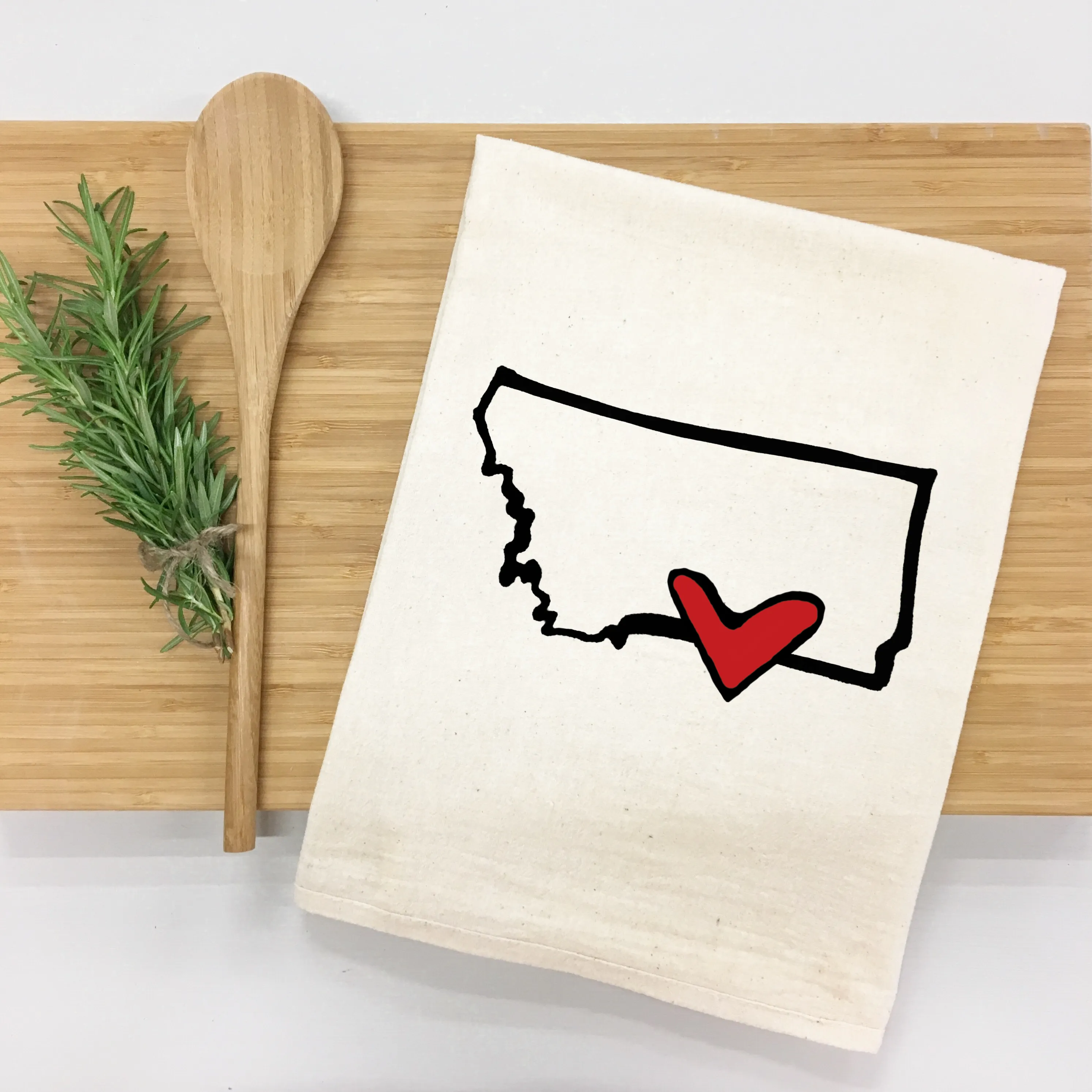 *State Love tea towel