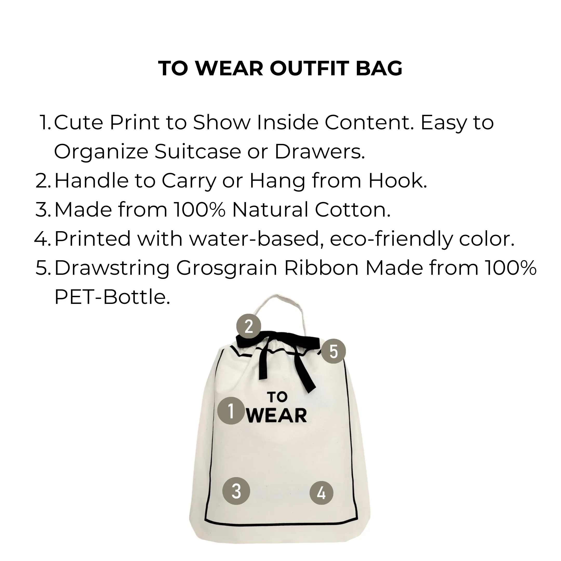 To Wear Outfit Bag, Cream