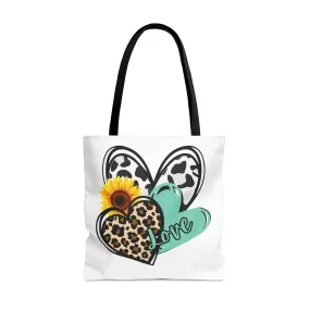 Triple Heart Tote Bag only at Bling & Bloom's Boutique | Cow Print Heart Bag | Cheetah Heart Tote | Love Tote Bag | Women's Shoulder Bag | Multi-size Bags