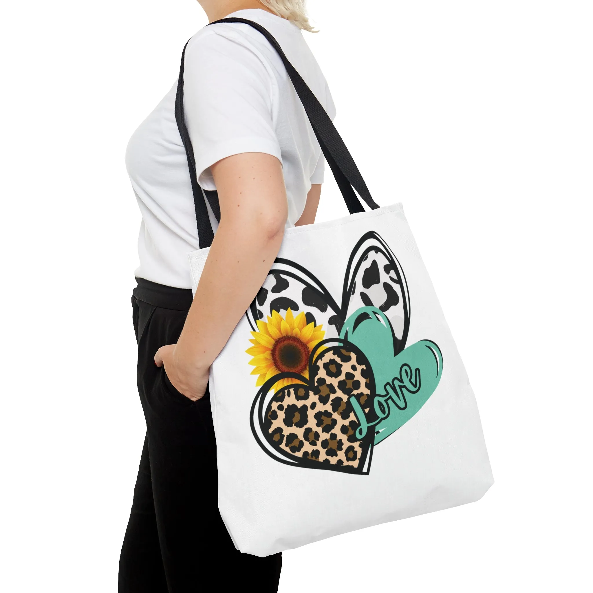 Triple Heart Tote Bag only at Bling & Bloom's Boutique | Cow Print Heart Bag | Cheetah Heart Tote | Love Tote Bag | Women's Shoulder Bag | Multi-size Bags