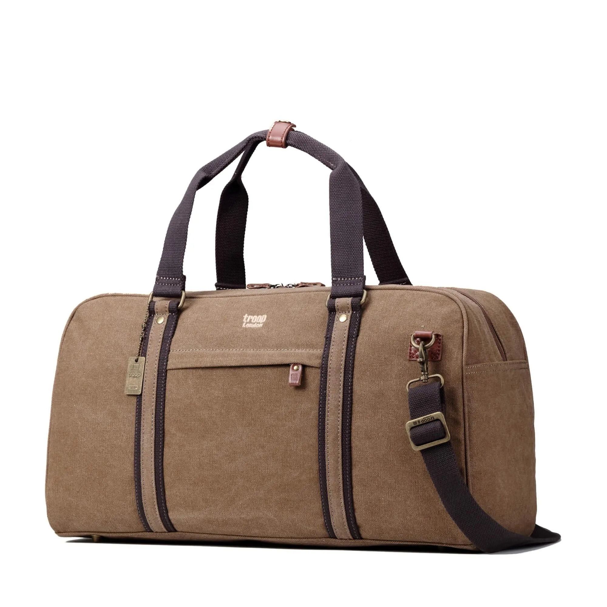 TRP0389 Troop London Classic Canvas Travel Duffel Bag, Large Holdall