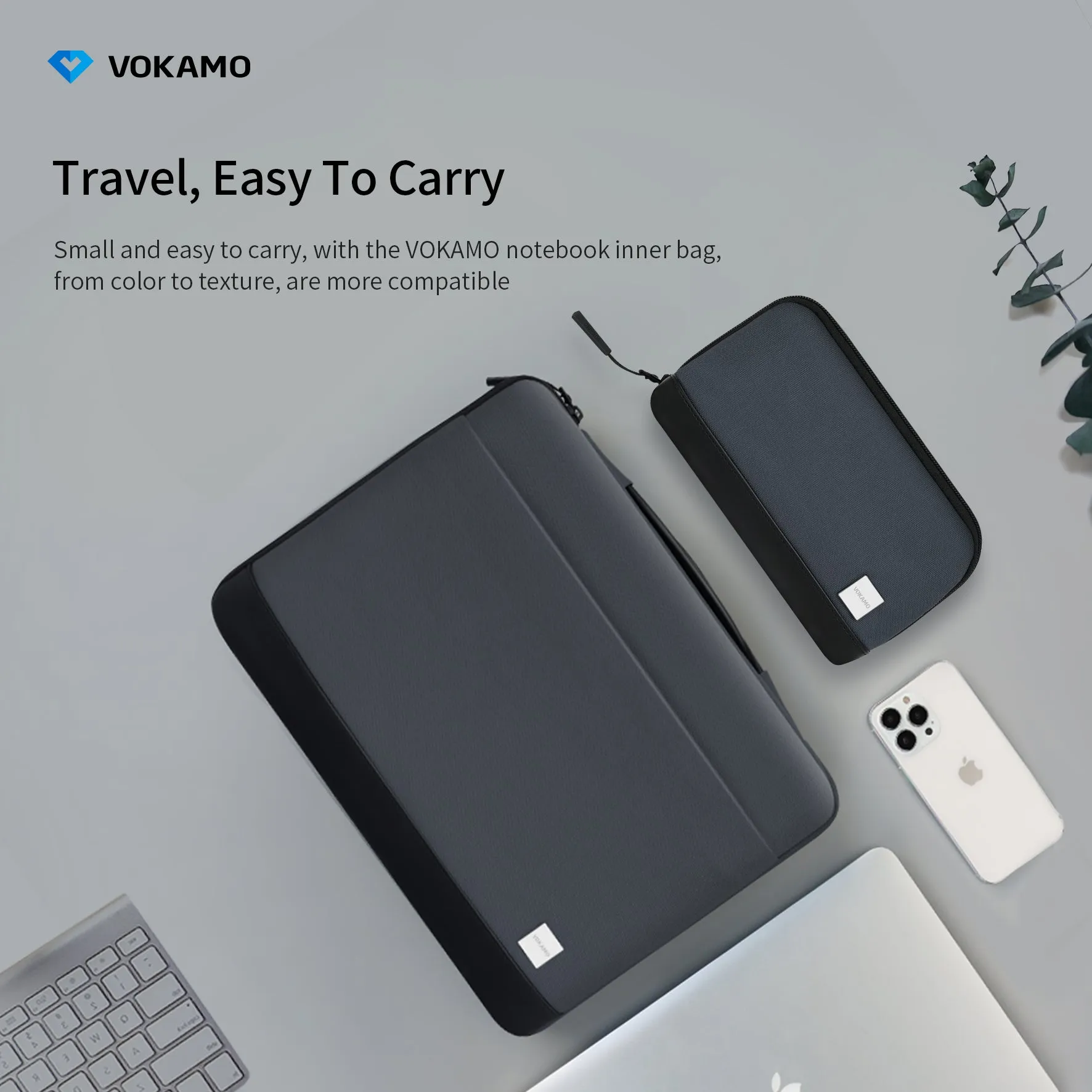 VOKAMO Portable Electronic Organizer Bag For Travel