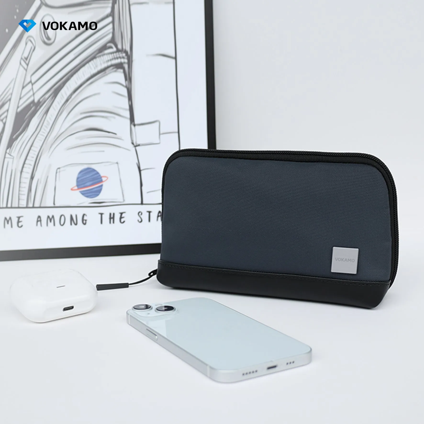 VOKAMO Portable Electronic Organizer Bag For Travel